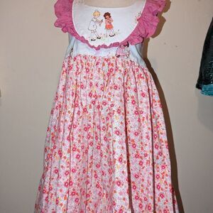 Elephant Dimples Boutique Handmade Dress Girls size 5